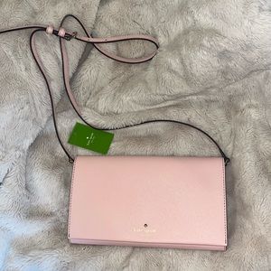 Kate Spade baby pink crossbody purse, new with tags